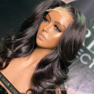 Cheap Body Wave Transparent Lace Frontal Wig For Women Raw Brazilian Virgin Human Hair Water Wave Hd Full Lace Front Wig Vendor